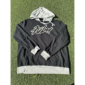 Fubu hooded sweatshirt black Mens Large 42-44 with pocket